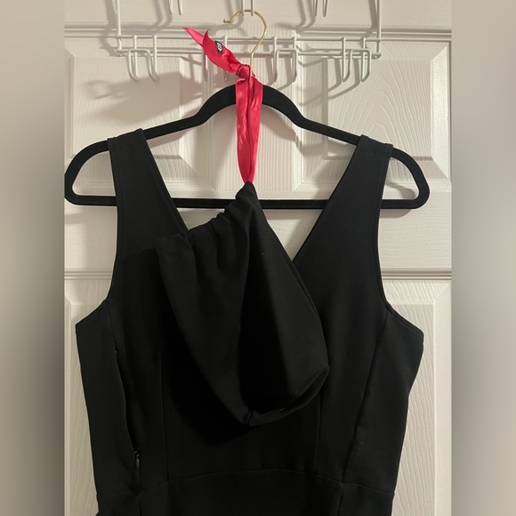 Betabrand Sudden Chemistry V-neck Dress in Black - Picture 6 of 11